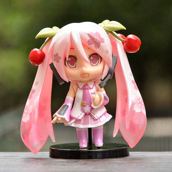 ingle Q Version Hatsune Snow Miku Sakura Hatsune Doll Figure Figure Decoration Car Cake Decoration