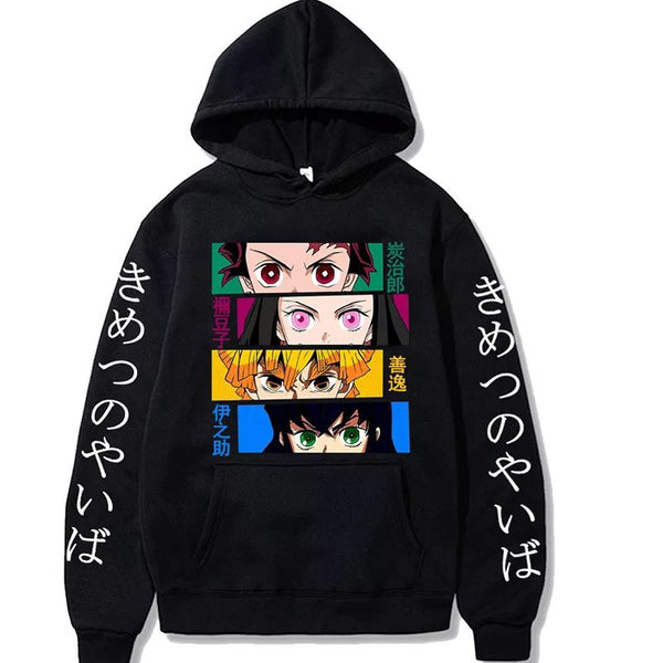 Blusa Moletom Anime Demon Slayer Kimetsu No Yaiba Harajuku Homme Canguru
