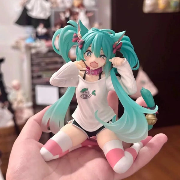 Action Figure Hatsune Miku - Orelhas de gato, 12cm.