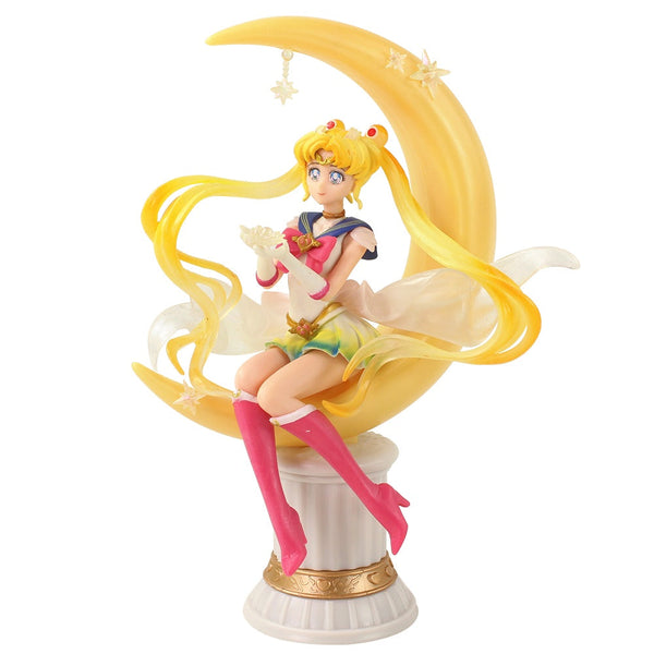 20cm Desenho Anime Sailor Moon Tsukino Usagi Luna Posição Sentada Lua Ação Figura Bolo Decoração Coleção Modelo Boneca Brinquedos Crianças Presentes