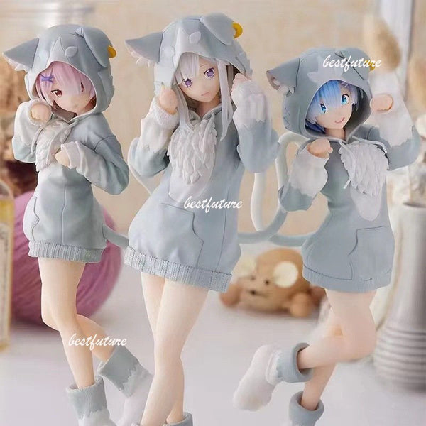 Re:Life Em Um Mundo Diferente De Zero REM RAM EMILIA Ação Figura Coleção De Brinquedos