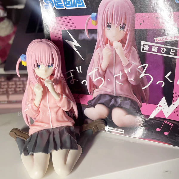 Anime SEGA Bocchi The Rock Hitori Gotoh Posição Sentada Figura Modelo Coleção Brinquedos Bonecas Ornamentos