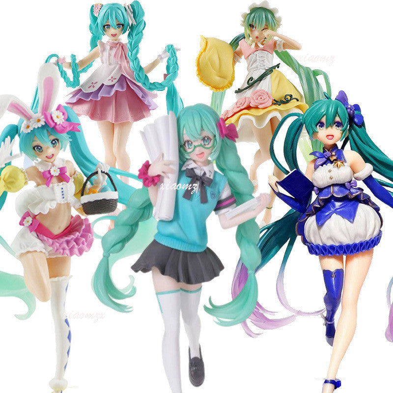 Hatsune Miku Ação Figura PVC Sakura Boneca Periférica Ornamentos Brinquedos