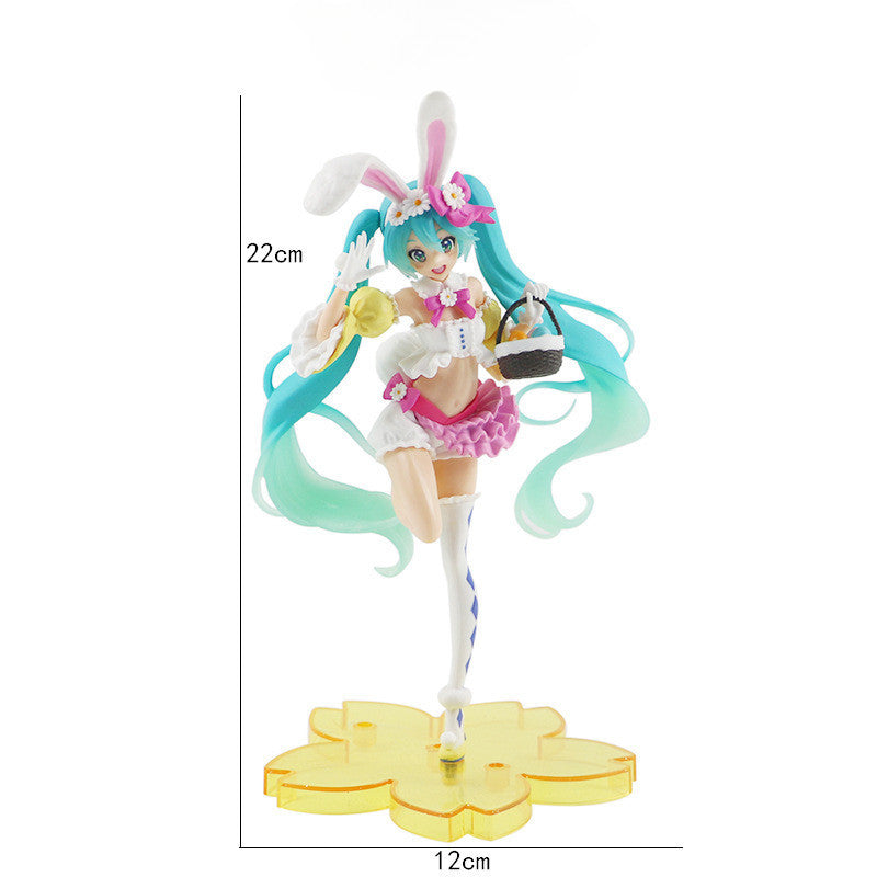 Hatsune Miku Ação Figura PVC Sakura Boneca Periférica Ornamentos Brinquedos