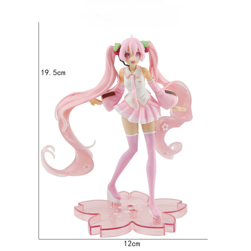Hatsune Miku Ação Figura PVC Sakura Boneca Periférica Ornamentos Brinquedos