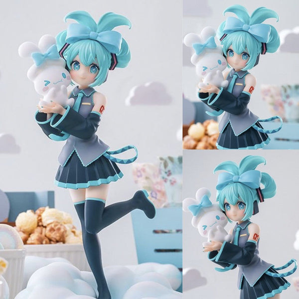 20cm Hatsune Miku Cinnamoroll Personagens Figura Postura Em Pé De Ação PVC Modelo Boneca Brinquedos